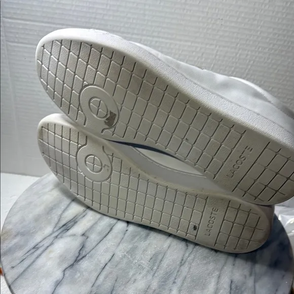 Lacoste Men's White Sneakers - pre-owned size: 11