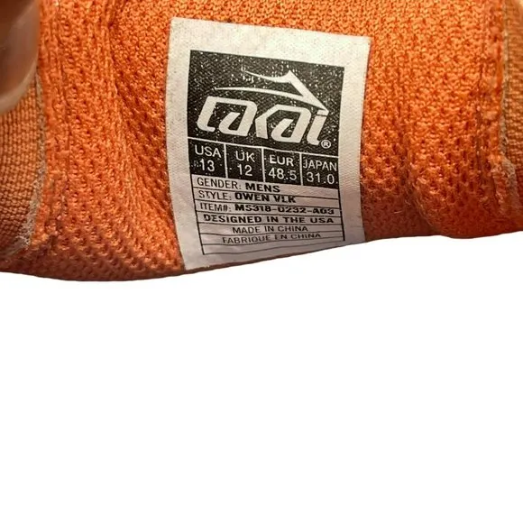Lakai Owen VLK Skate Shoe Shoes Slip On Mandarin Suede Men's 13 Pale peach suede