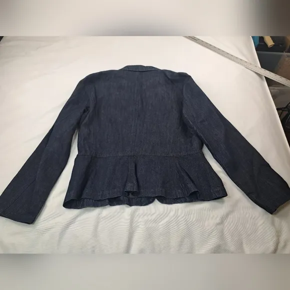Lauren Jeans Women's Three Button Up Denim Jacket Size L