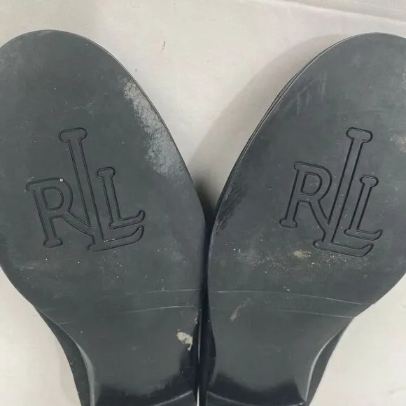 Lauren Ralph Lauren Shoes Womens size 10 B Leather Suede Black Loafer