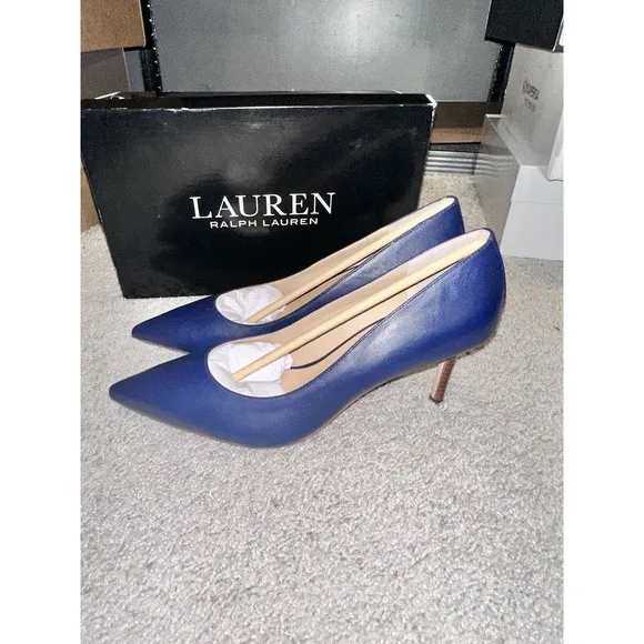 Lauren Ralph Lauren Women's Shoes Pumps Heels Lanette Navy Soft Nappa Size 10 B