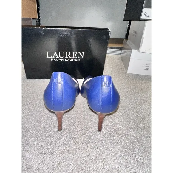 Lauren Ralph Lauren Women's Shoes Pumps Heels Lanette Navy Soft Nappa Size 10 B