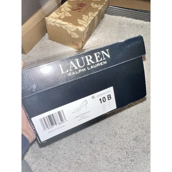 Lauren Ralph Lauren Women's Shoes Pumps Heels Lanette Navy Soft Nappa Size 10 B