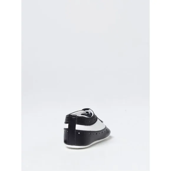 Le Bebe' Infant Saddle Shoes Brogue Detail Kids Blue Footwear