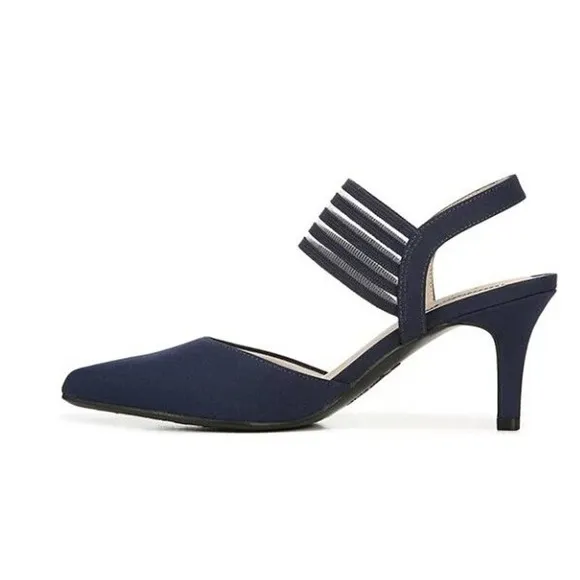 LifeStride Womens Sanya Navy Pumps Dress Heels Shoes 7 M