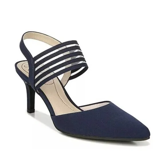 LifeStride Womens Sanya Navy Pumps Dress Heels Shoes 7 M