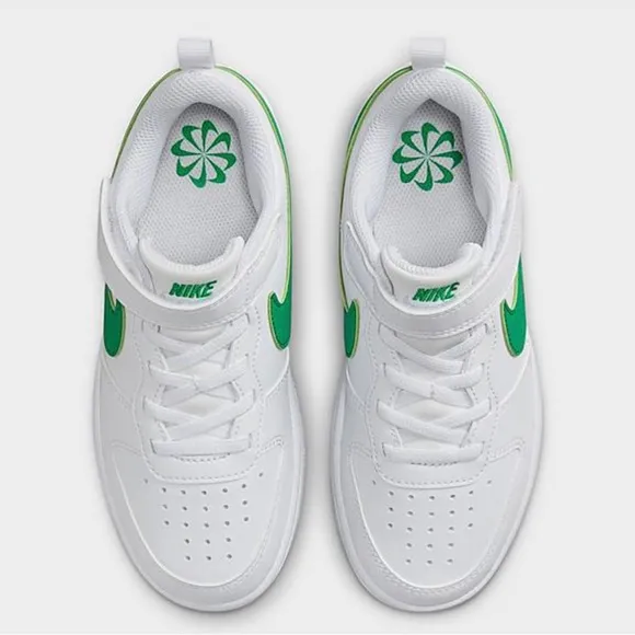 LITTLE KIDS' NIKE COURT BOROUGH LOW RECRAFT STRETCH LACE CASUAL SHOES.
