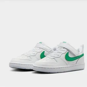 LITTLE KIDS' NIKE COURT BOROUGH LOW RECRAFT STRETCH LACE CASUAL SHOES.