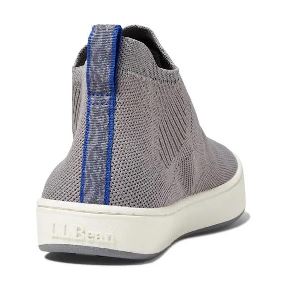 L.L. Bean Eco Bay Knit Chelsea Sneaker Frost Gray Size 10 NEW Machine Washable