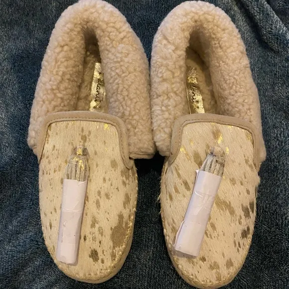 Llani Gilded Calf Moccasins