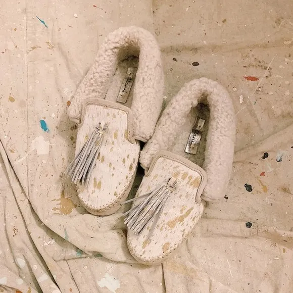 Llani Gilded Calf Moccasins