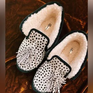 Llani Mini Dot Shearling Moccasins