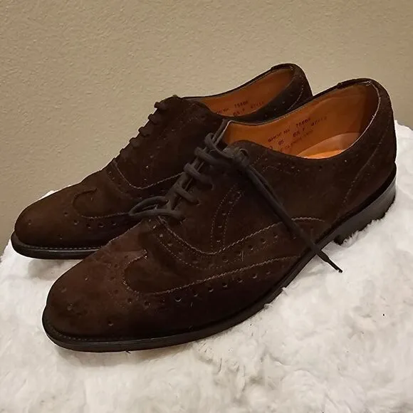 Loake Men's Brown Suede Oxfords Size 6.5