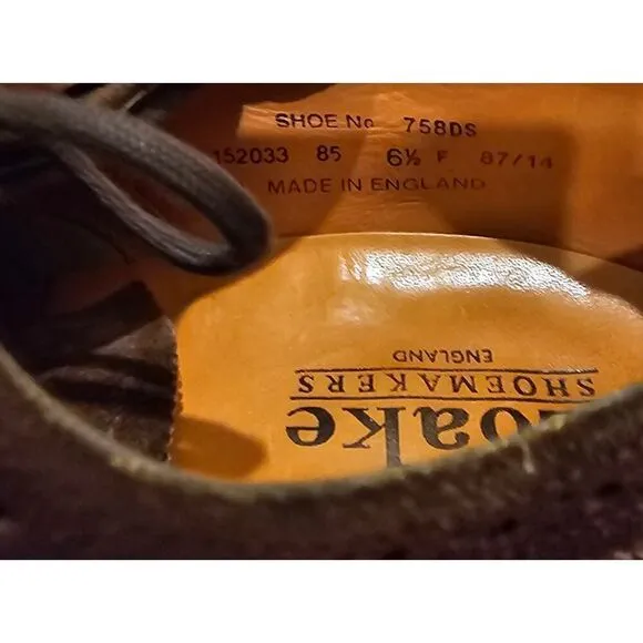 Loake Men's Brown Suede Oxfords Size 6.5