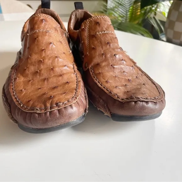 Lobo Solo Ostrich Driving Shoes | Size 8.5