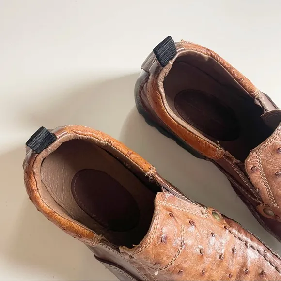 Lobo Solo Ostrich Driving Shoes | Size 8.5