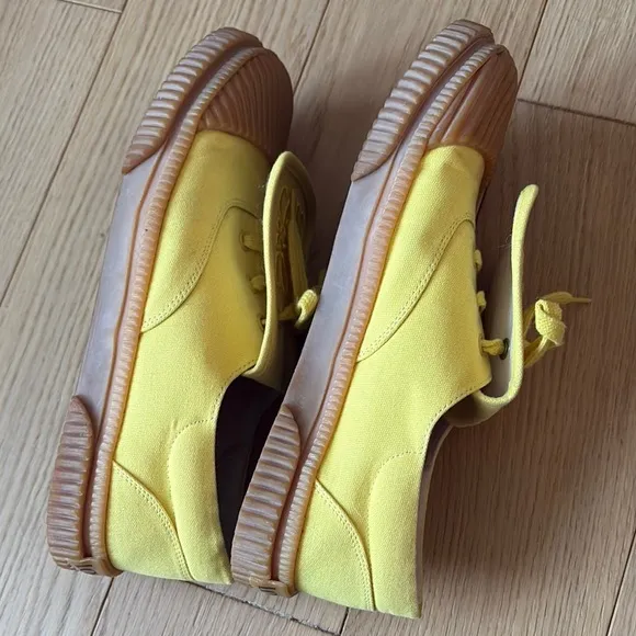 Loewe Women's Yellow Anagram Cloth Shoes