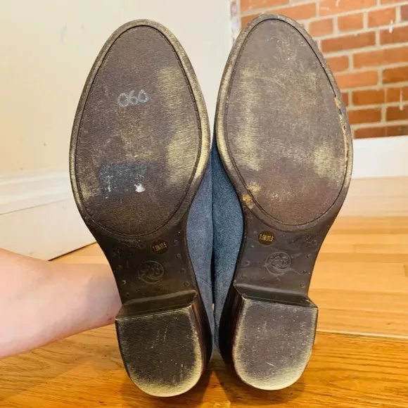 LUCKY BRAND SUEDE SHOES BOOTIES HEEL Size 7.5 37.5 M EXCELLENT