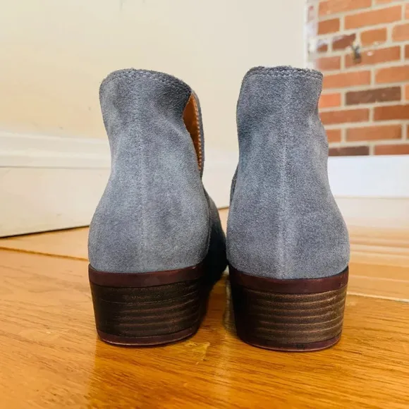 LUCKY BRAND SUEDE SHOES BOOTIES HEEL Size 7.5 37.5 M EXCELLENT
