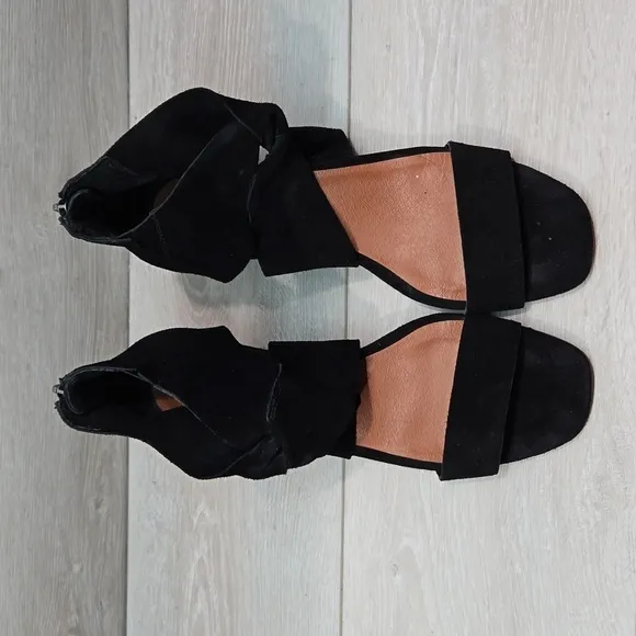 Lucky Brand Women Tammanee Ankle Suede Wedge heel shoes sz 9.5M