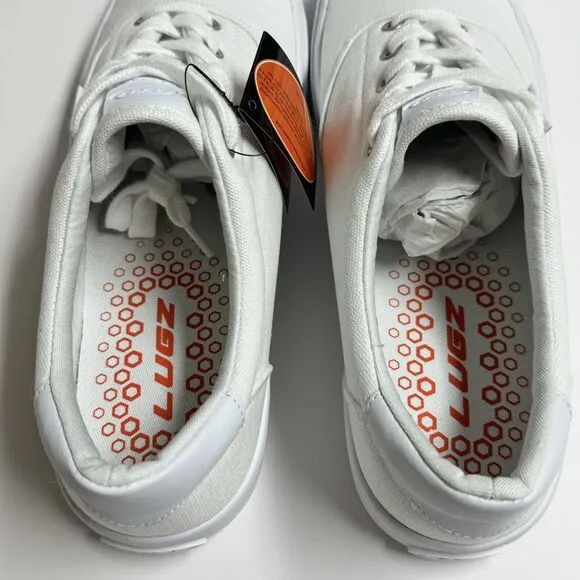 Lugz Flip Lace Up Sneakers Casual Shoes Men's Size 8.5 White MFLIPC-100