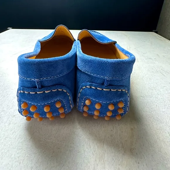 M. Gemi Felize Saddle Suede Loafer Driving Shoes, Cobalt Blue, EU 37.5 (US 7)