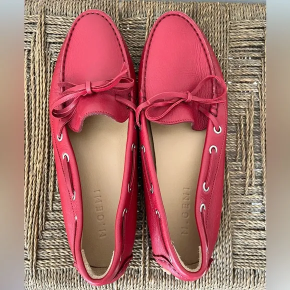 M. Gemi Shoes Women’s 9 Red Leather Loafers