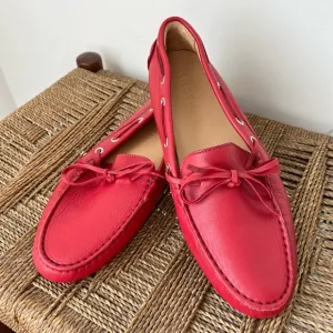 M. Gemi Shoes Women’s 9 Red Leather Loafers