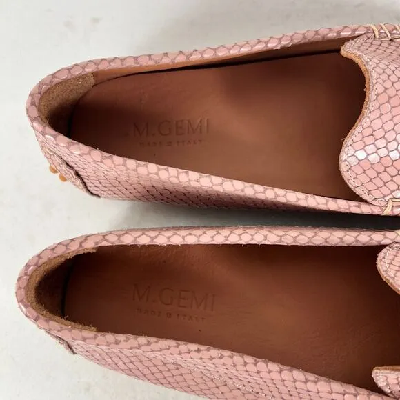 M. Gemi The Felize Due Loafers Women's 9.5 Pink Leather Slip On Comfort Shoes