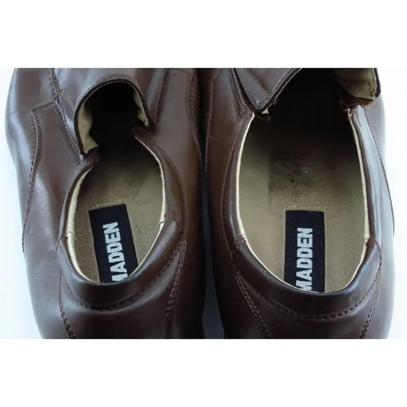 Madden Shoes Sz 12 M‎ Square Toe Brown Loafers Leather Men