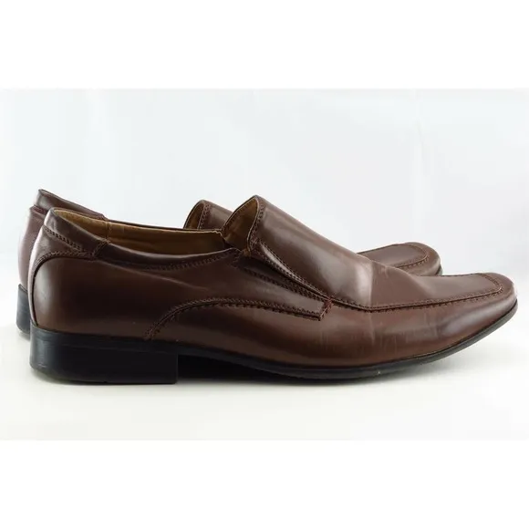 Madden Shoes Sz 12 M‎ Square Toe Brown Loafers Leather Men