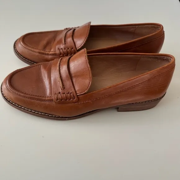 Madewell Elinor Leather Loafer Dark Chestnut Women’s size 8.5