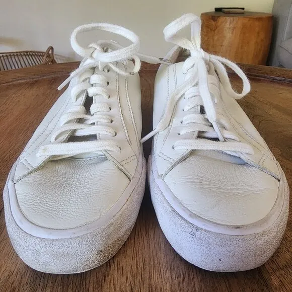 Madewell Sidewalk White Leather Comfort Sneaker Shoes Womens 7 Mens 5.5