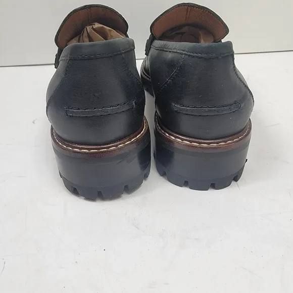 Madewell The Corinne Lugsole Loafer Black Leather Chunky Lug Sole Shoes Size 7