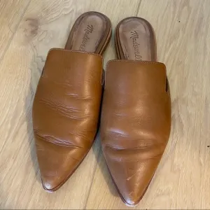 Madewell The Gemma Mule in Leather / 8 MEDIUM / ENGLISH SADDLE