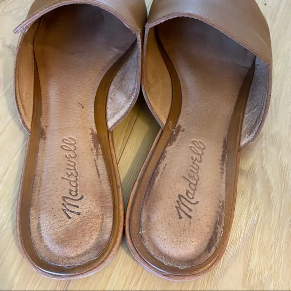 Madewell The Gemma Mule in Leather / 8 MEDIUM / ENGLISH SADDLE
