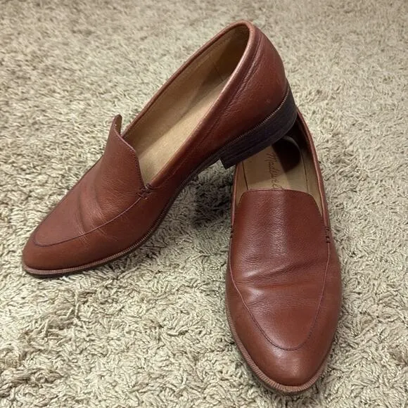Madewell Women Brown Leather Loafers Size 8