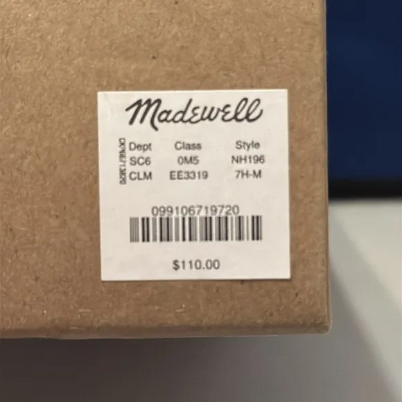 Madewell Womens Cream Sneakers size 7.5 New