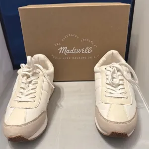 Madewell Womens Cream Sneakers size 7.5 New