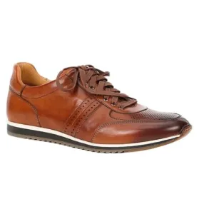 Magnanni Men's Marlow Cognac Brown Leather Lace Up Men Sneakers size 10