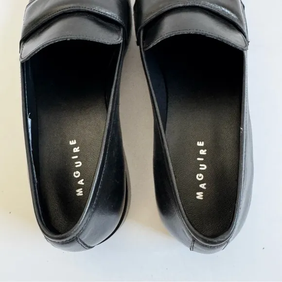 Maguire Woman’s Black Leather Loafers
