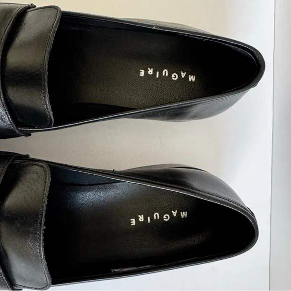 Maguire Woman’s Black Leather Loafers