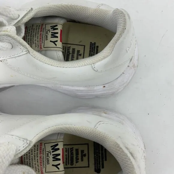 Maison Mihara Yasuhiro Wayne Og Leather White Athletic Shoes Men Preowned