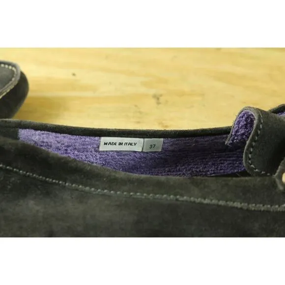 Manolo Blahnik Womens Shoes 6.5 Gray Purple Suede Roadster Driving Moccasin Itay