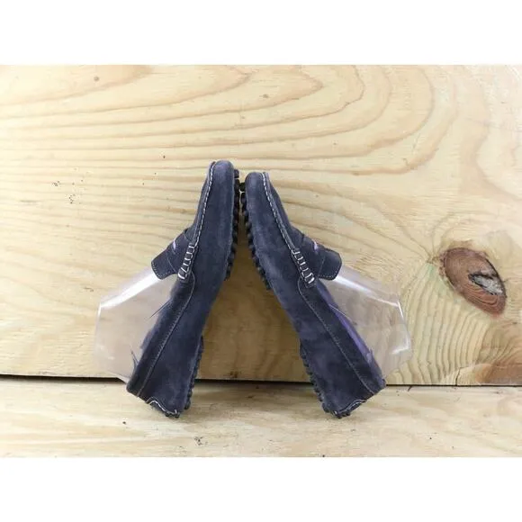 Manolo Blahnik Womens Shoes 6.5 Gray Purple Suede Roadster Driving Moccasin Itay