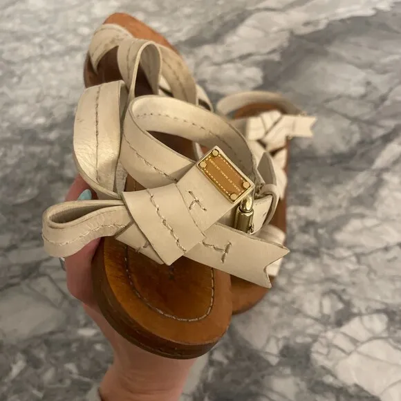 Marc by Marc Jacobs Open Toes Crisscross Strappy Sandal Brown White Size 38 US 8