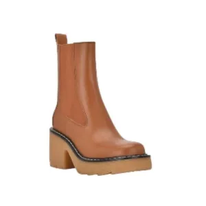 Marc Fisher Ltd. Fredy Platform Boot In Medium Natural 6.5M NWT