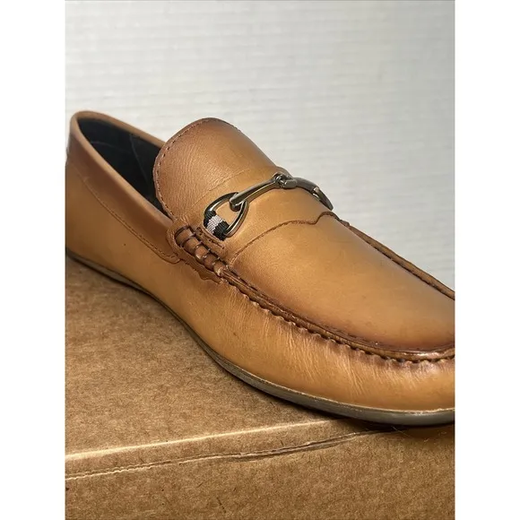 Marc Joseph New York Mens Sz 9.5 Tan Leather Loafers SlipOn Shoes 6120 TN NWOB