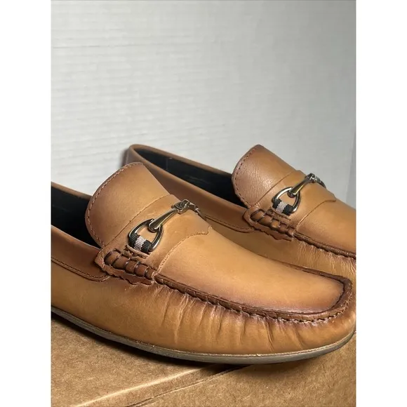 Marc Joseph New York Mens Sz 9.5 Tan Leather Loafers SlipOn Shoes 6120 TN NWOB