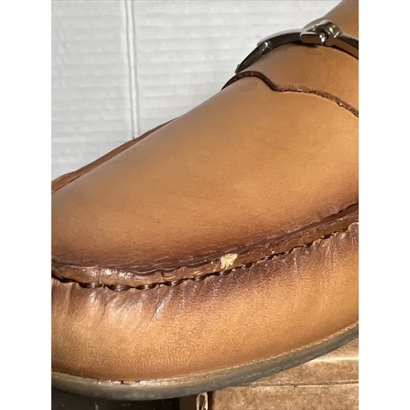 Marc Joseph New York Mens Sz 9.5 Tan Leather Loafers SlipOn Shoes 6120 TN NWOB